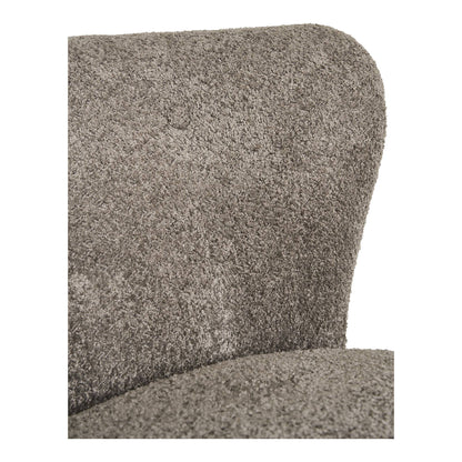 Fotoliu din material bouclé, maro/negru