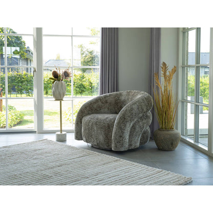 Fotoliu rotativ natur, in decor scandinav modern