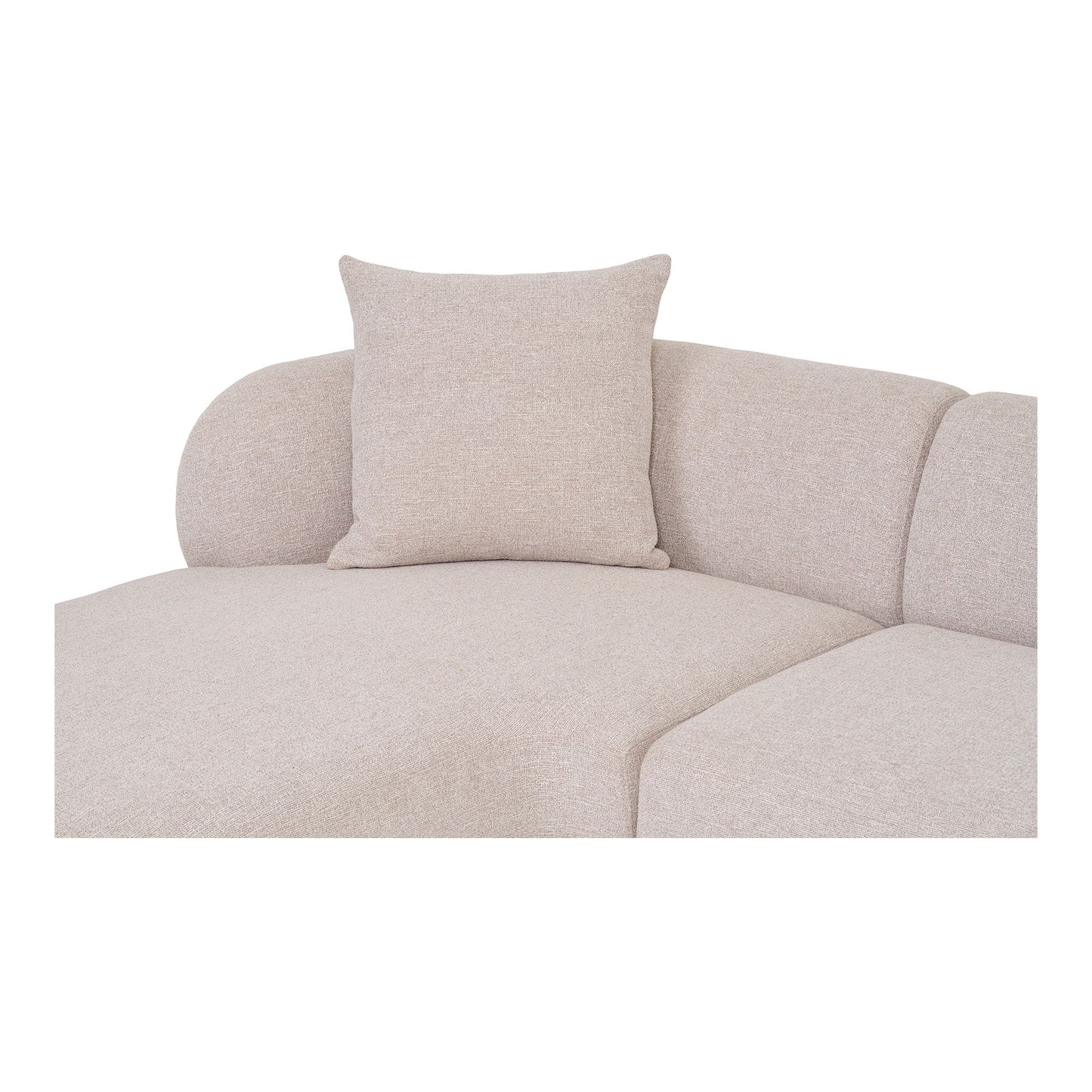 Canapea lounge cu 2 perne, orientare stanga, natur