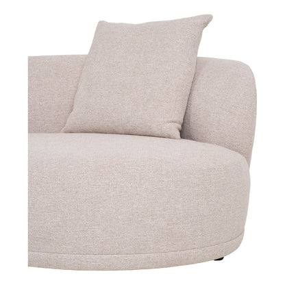 Canapea lounge cu 2 perne, orientare stanga, natur