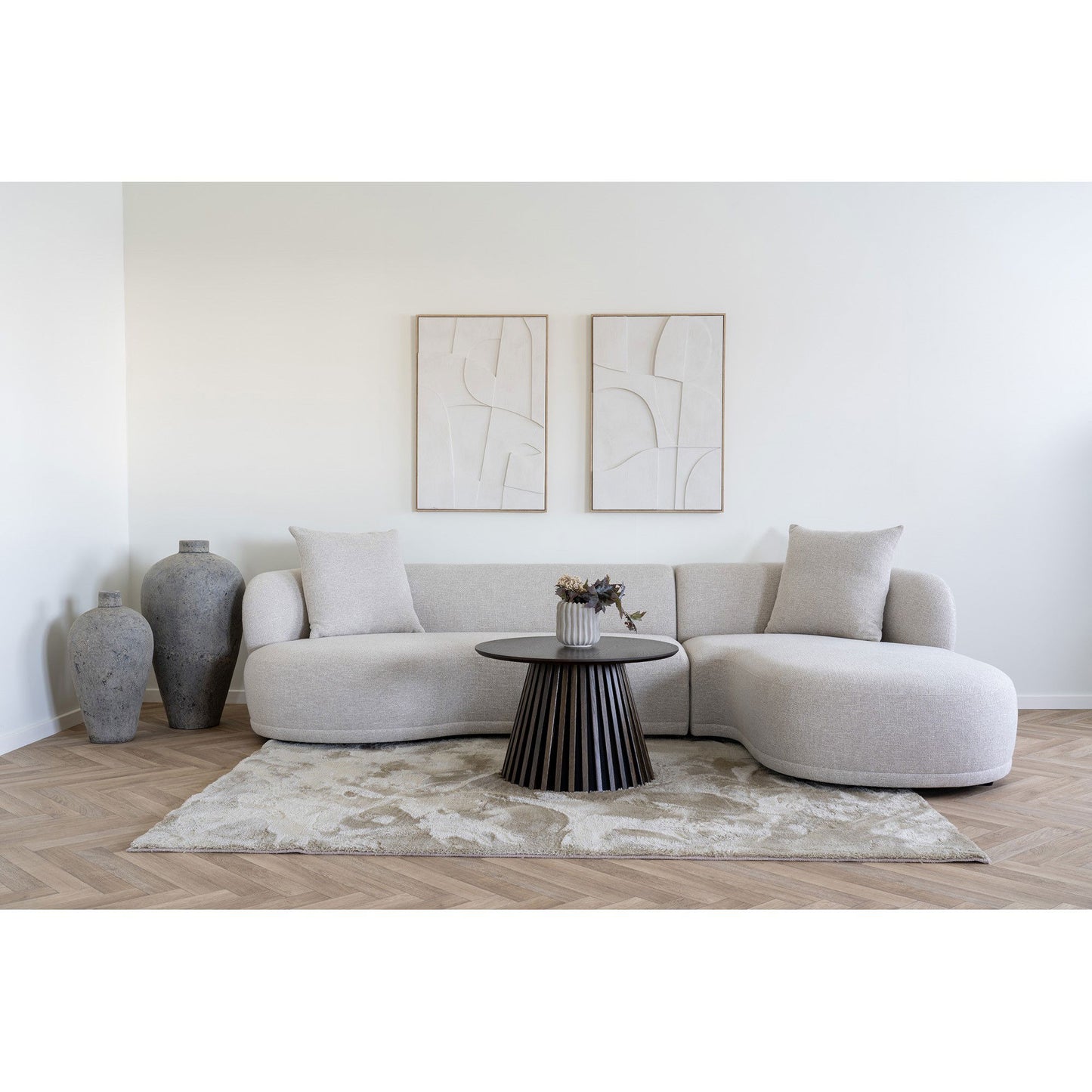 Canapea lounge cu 2 perne, orientare dreapta, in living
