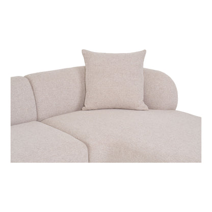 Canapea lounge cu 2 perne, orientare dreapta, natur