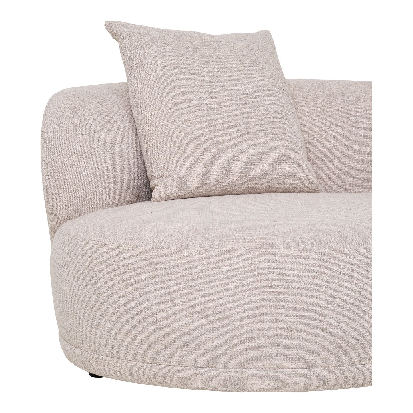 Canapea lounge cu 2 perne, orientare dreapta, natur