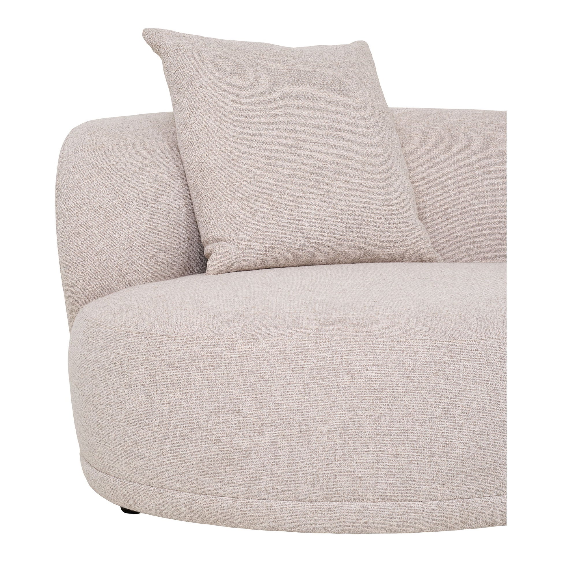 Canapea lounge cu 2 perne, orientare dreapta, natur