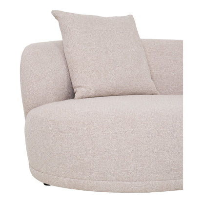 Canapea lounge cu 2 perne, orientare dreapta, natur