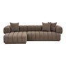 Canapea lounge Aurora maro cu 3 perne, orientare stanga