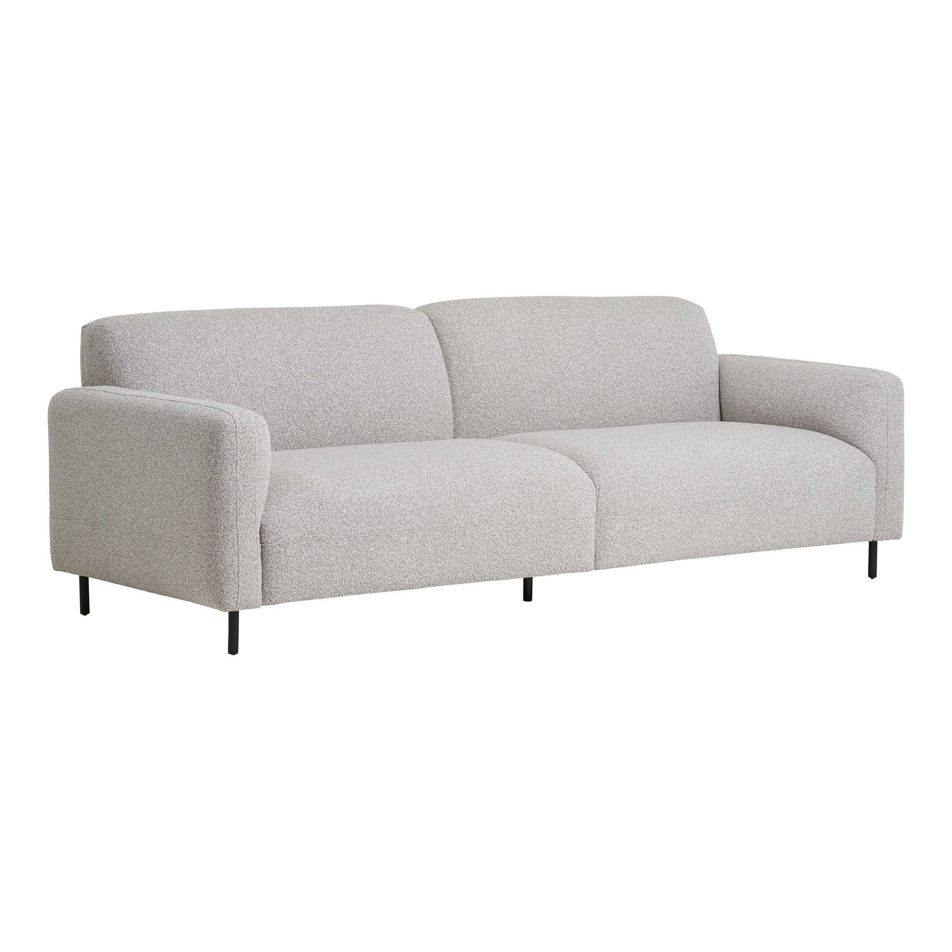 Canapea cu 3 locuri, bouclé, gri deschis