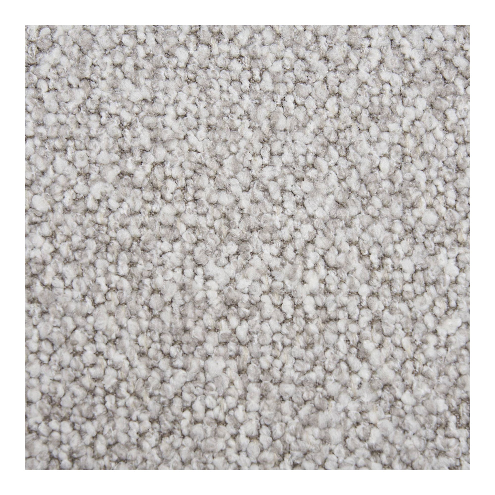 Canapea lounge, orientare stanga, bouclé, gri deschis, detaliu