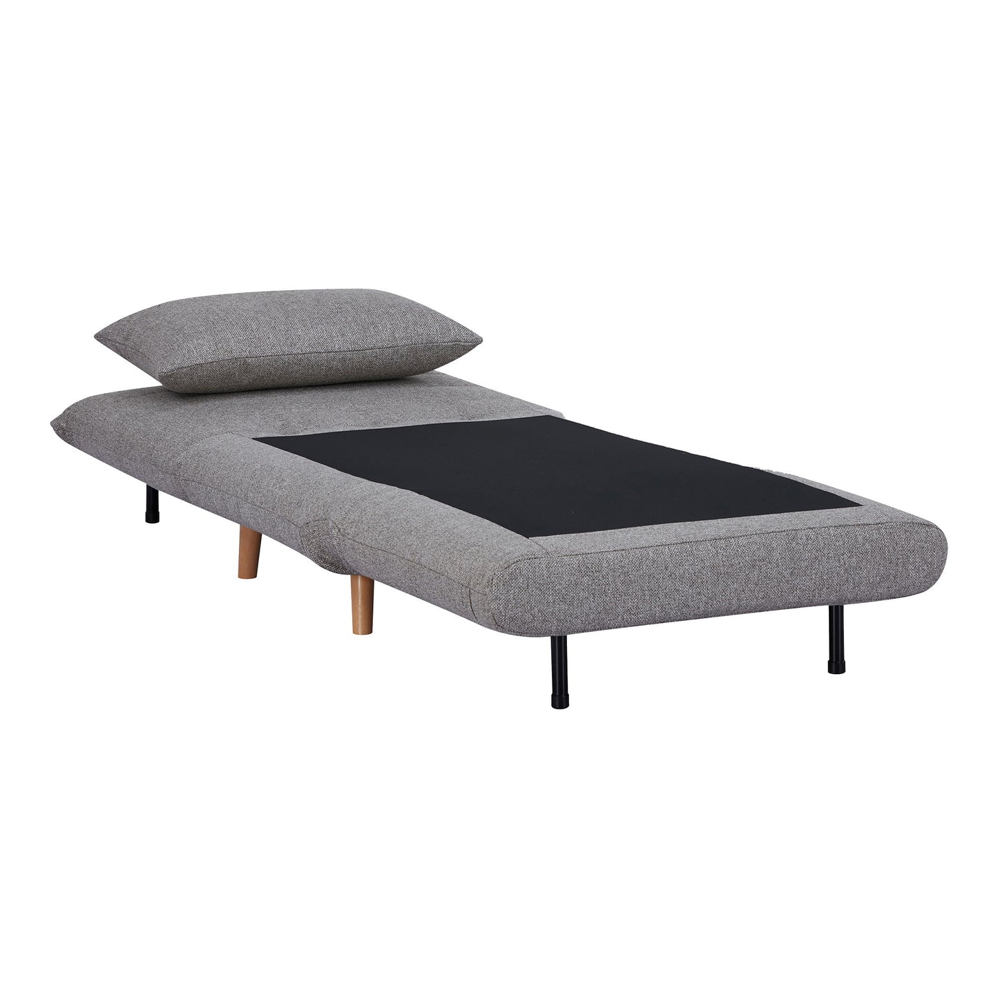 Canapea extensibila, gri, picioare natur