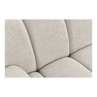 Canapea modulara 2.5 locuri cu taburet, nisipiu, orientare dreapta, in living