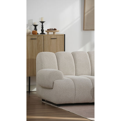 Canapea modulara 3.5 locuri, nisipie, in living bej