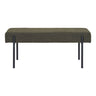 Banca Swindon din bouclé, verde inchis, picioare negre 100x36x42,5 cm