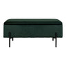 Banca Watford  cu spatiu depozitare, din velur verde 95x36,5x43 cm