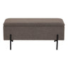 Banca Watford  cu spatiu depozitare din material bouclé, maro 95x36,5x43 cm