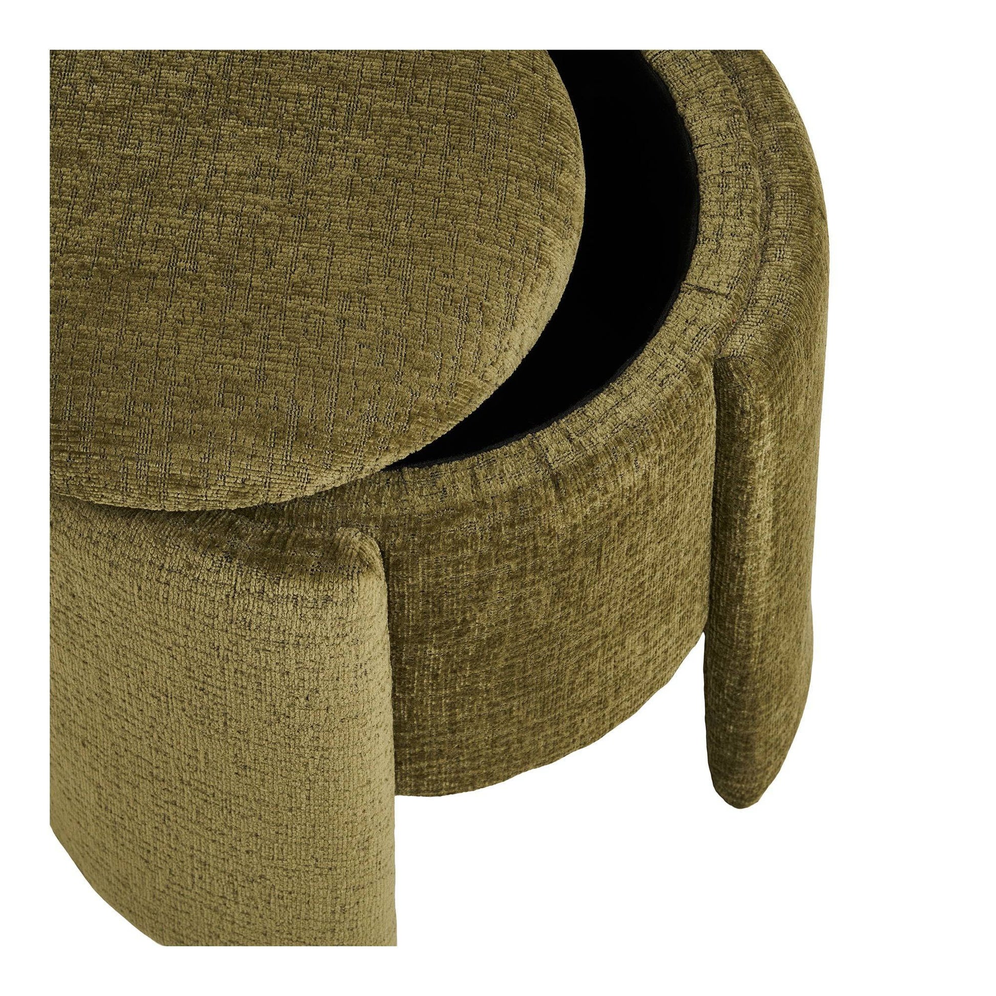  taburet verde, detaliu