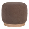 Belfort taburet cu tapiterie teddy, maro ø44,5x40 cm