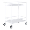 Carucior de bar alb cu 2 rafturi Vita 68x40x79 cm
