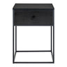 Masuta laterala Vita neagra cu 1 sertar 40x40x55 cm