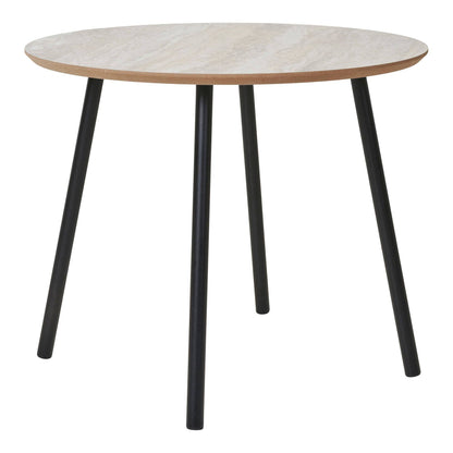  Masuta de cafea cu aspect de travertin si picioare negre
