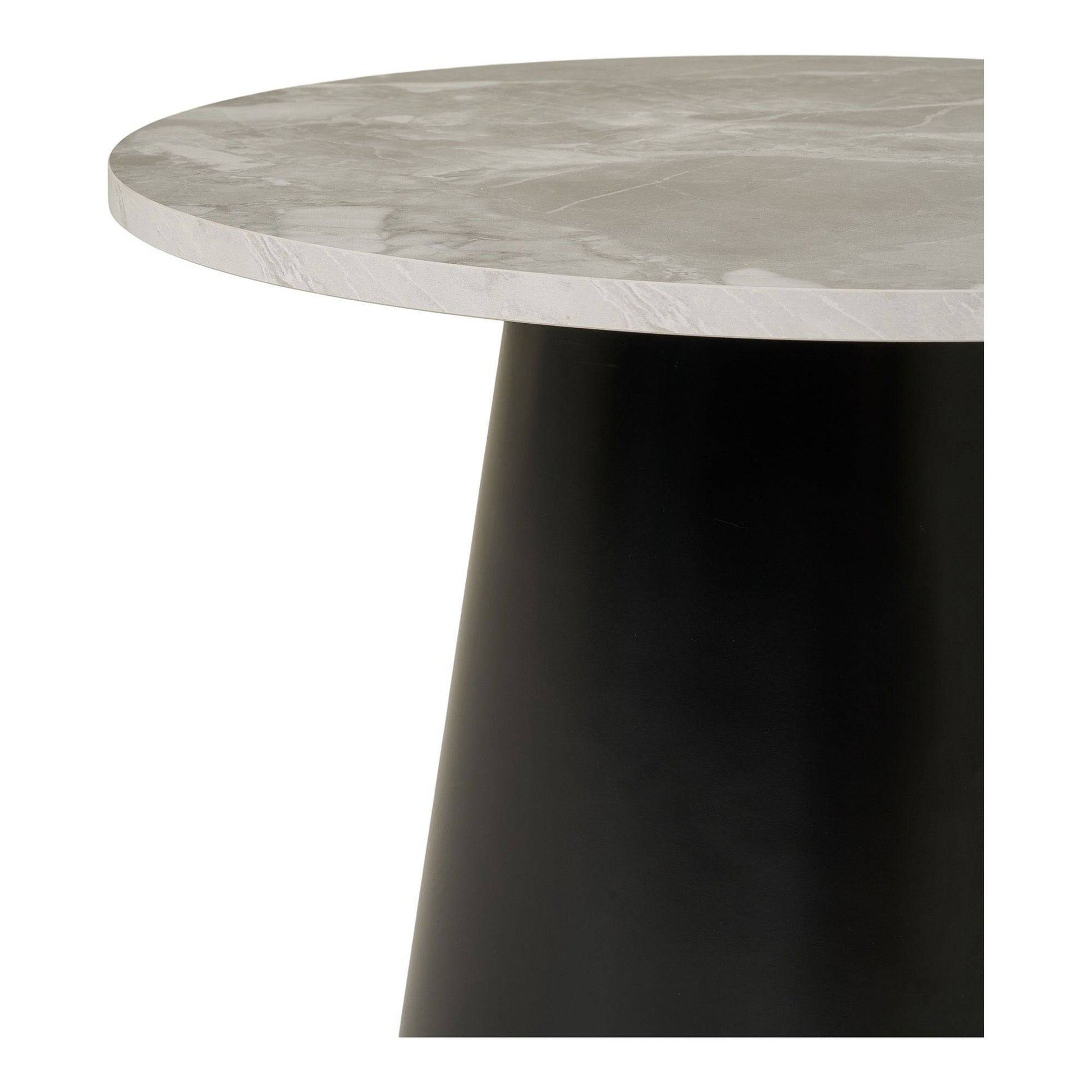 Masuta de cafea cu aspect de marmura, gri/negru, detaliu blat