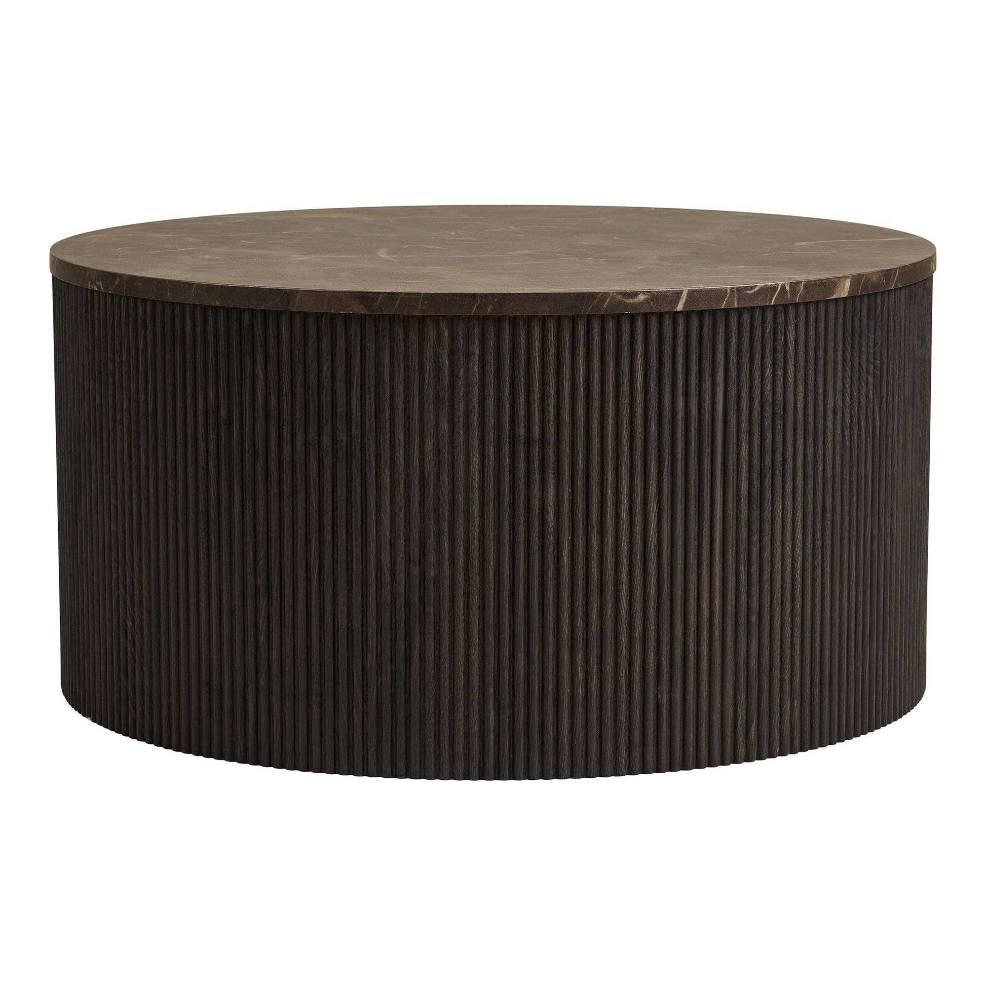Masuta de cafea cu aspect de marmura, maro inchis 