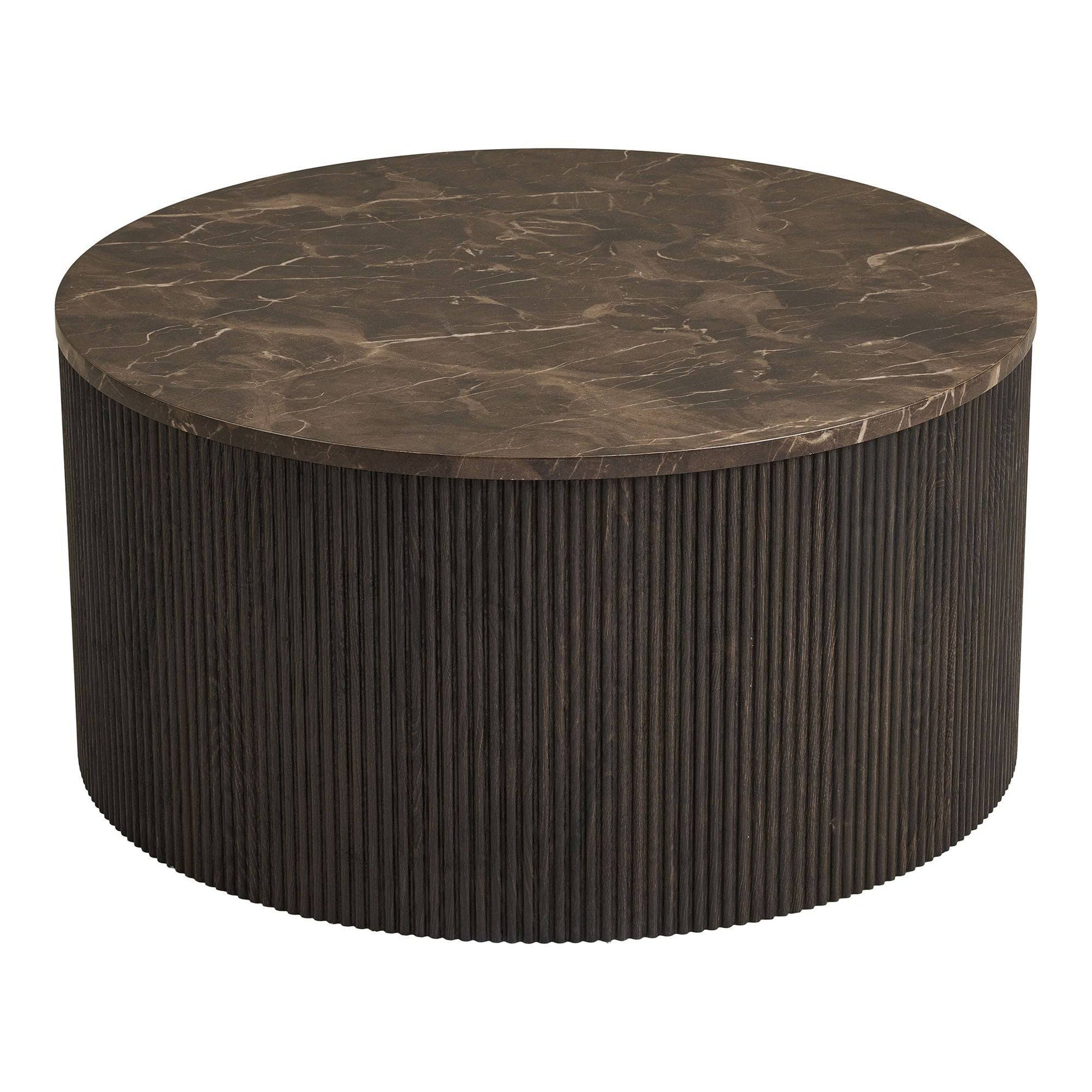 Masuta de cafea cu aspect de marmura, maro inchis 