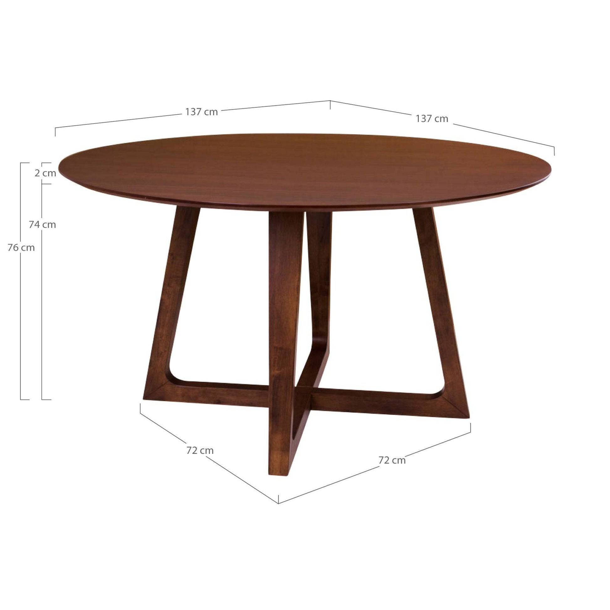 Masa de dining din furnir de nuc