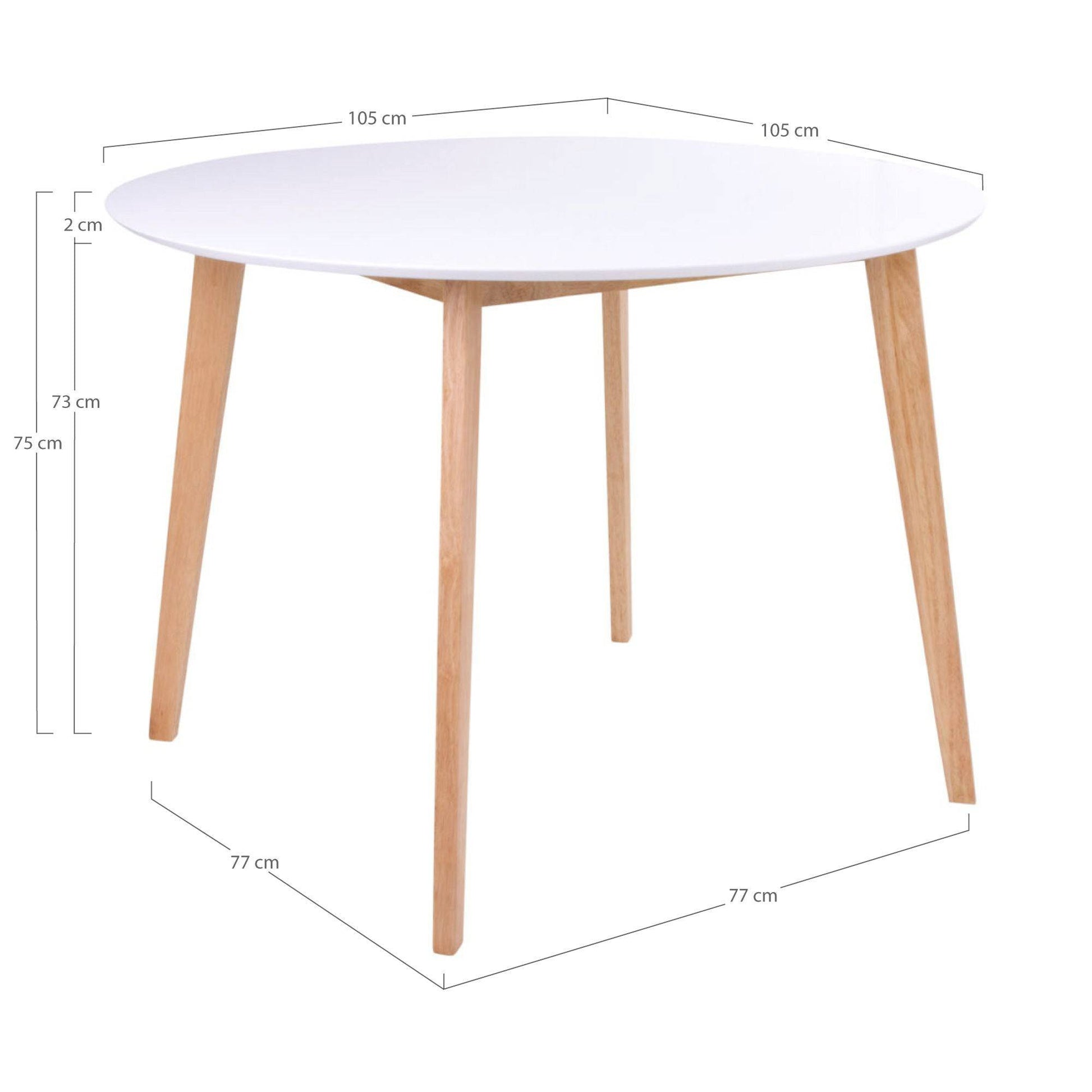  Masa de dining, alb si natur