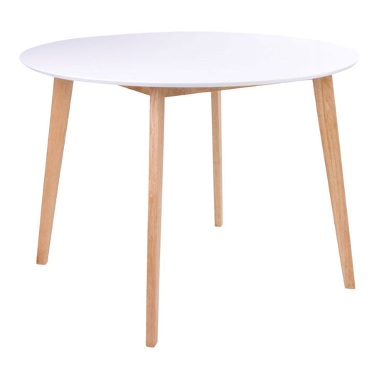  Masa de dining, alb si natur