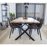 Masa de dining cu margine ondulata, stejar natur Toulon 95x200x75 cm
