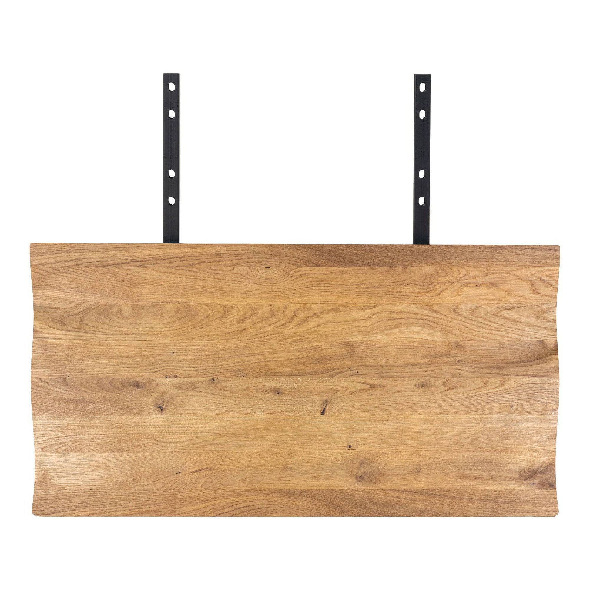 Set de doua placi de extensie cu margine ondulata, din stejar, natur