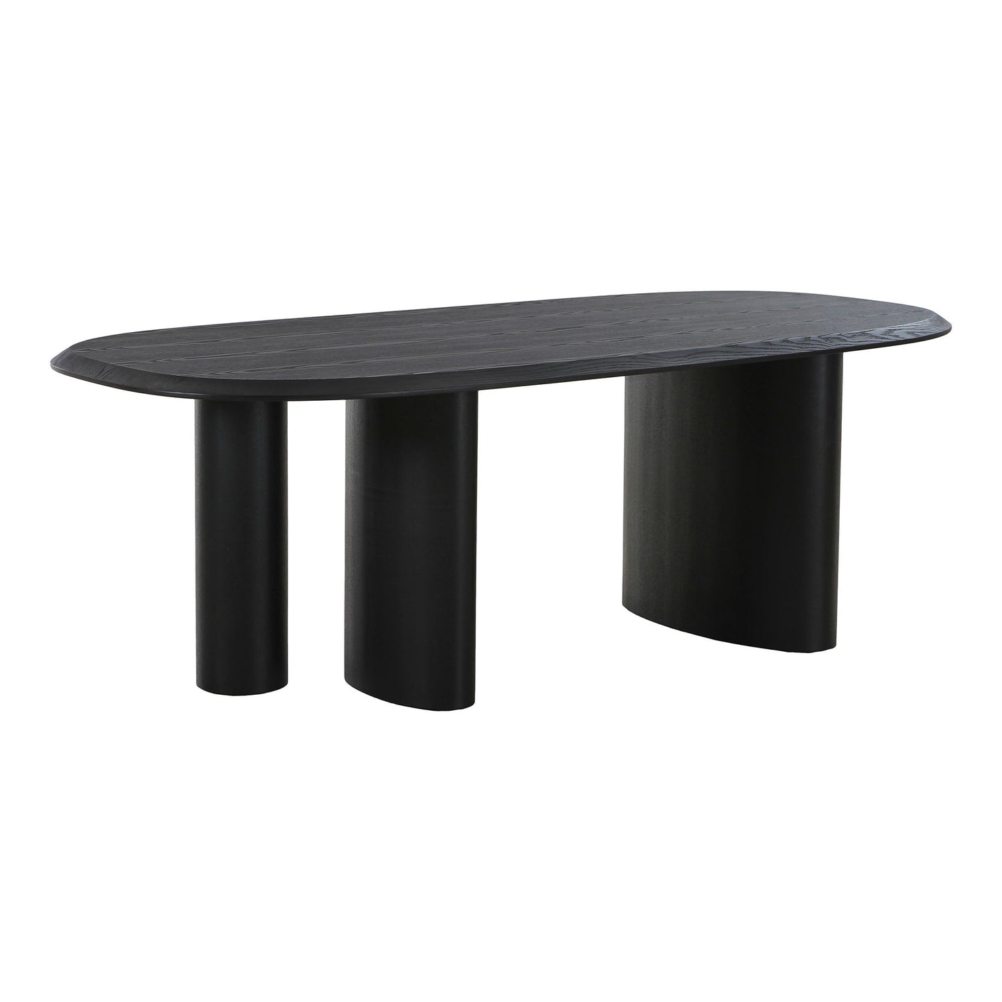 Masa de dining din furnir de frasin negru
