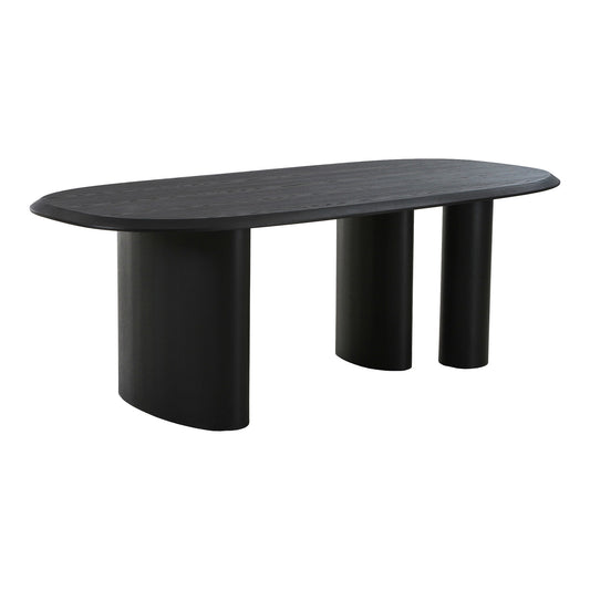 Masa de dining din furnir de frasin negru