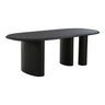 Masa de dining Tirano  din furnir de frasin, negru 100x220x76 cm