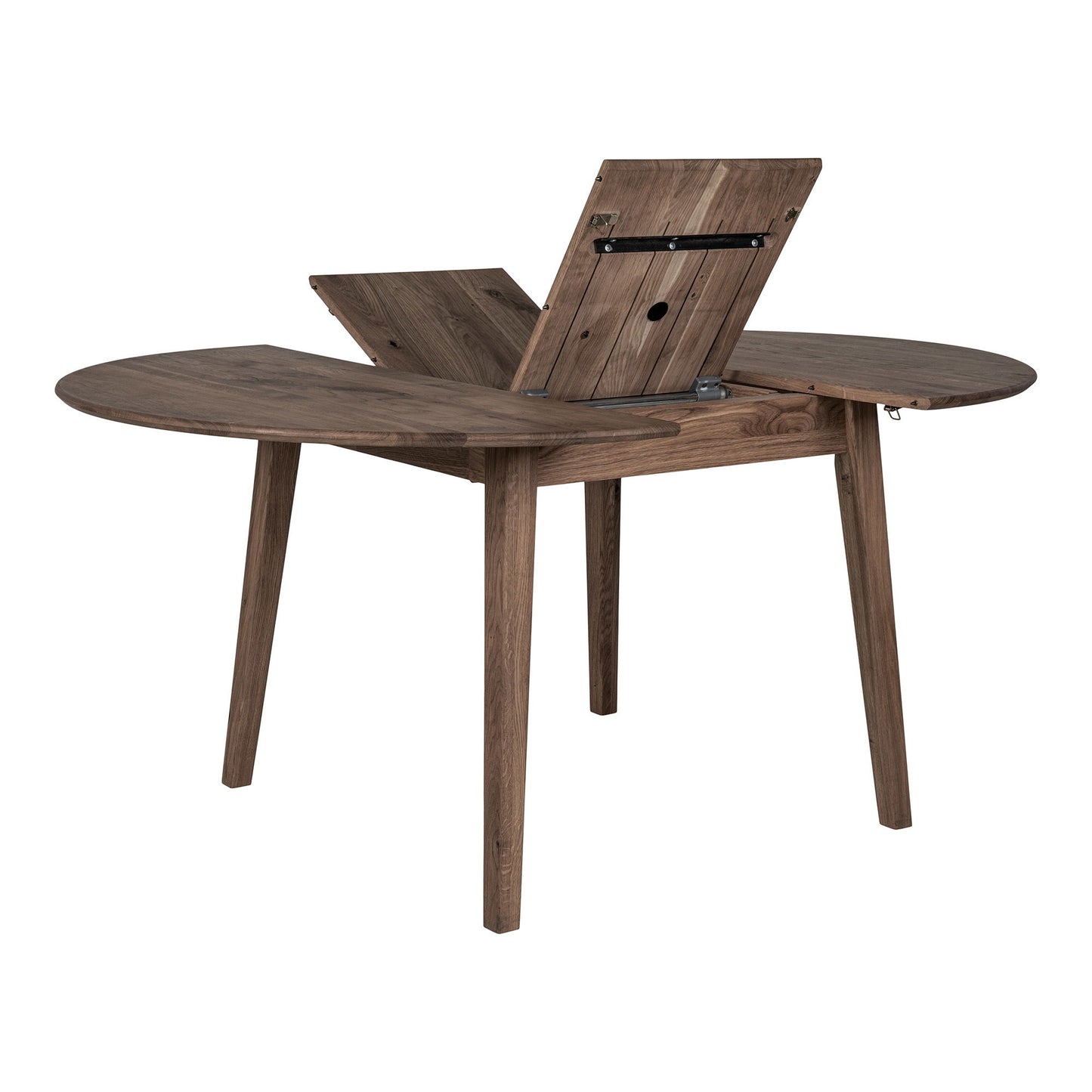 Masa de dining din stejar afuamt, cu placa de extensie incorporata tip fluture