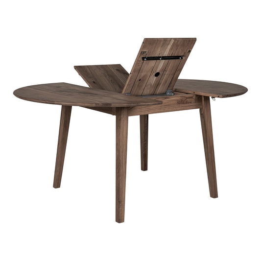 Masa de dining din stejar afuamt, cu placa de extensie incorporata tip fluture