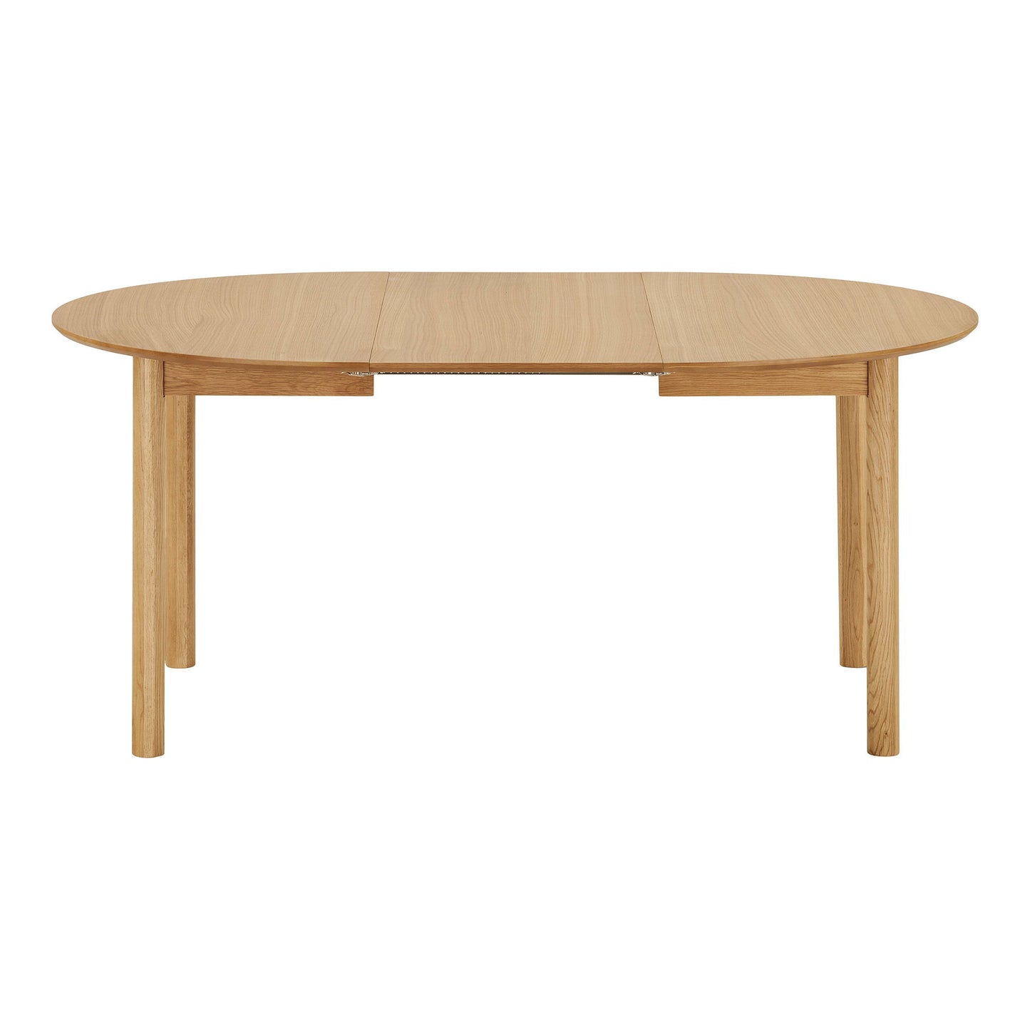 Masa de dining din furnir de stejar, natur, cu doua placi de extensie