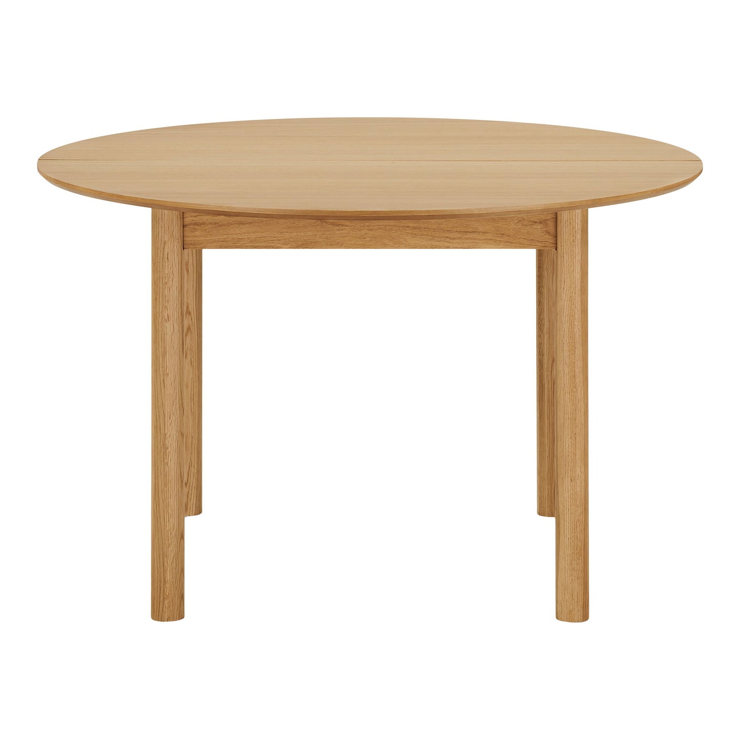 Masa de dining din furnir de stejar, natur, cu doua placi de extensie