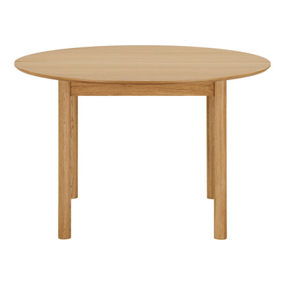 Masa de dining din furnir de stejar, natur, cu doua placi de extensie