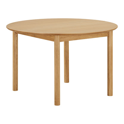 Masa de dining din furnir de stejar, natur, cu doua placi de extensie