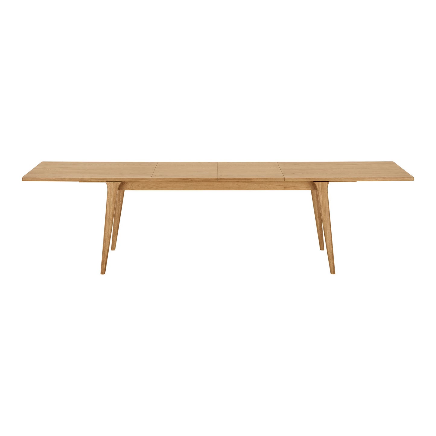 Masa de dining din furnir de stejar, natur,  cu doua placi de extensie 
