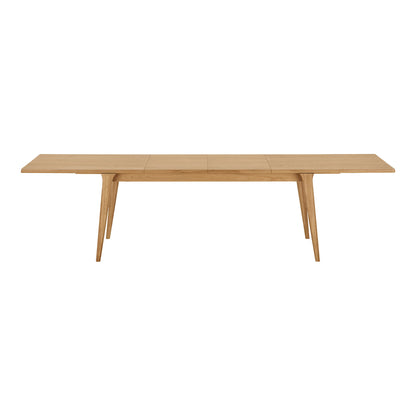 Masa de dining din furnir de stejar, natur,  cu doua placi de extensie 