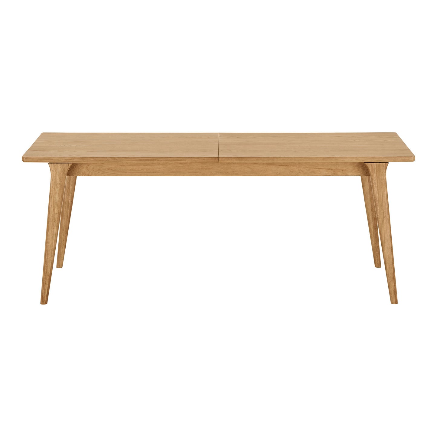 Masa de dining din furnir de stejar, natur,  cu doua placi de extensie 