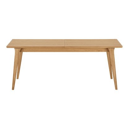 Masa de dining din furnir de stejar, natur,  cu doua placi de extensie 