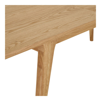 Masa de dining din furnir de stejar, natur,  cu doua placi de extensie, detaliu