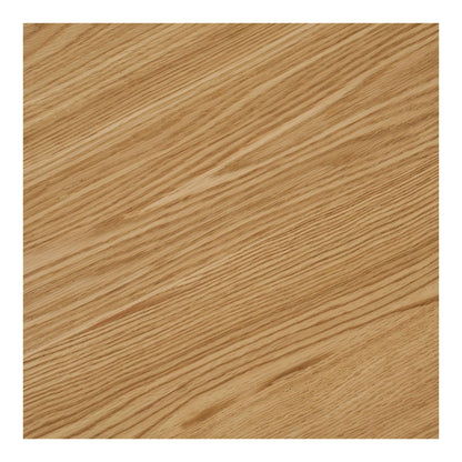 Masa de dining din furnir de stejar, natur, cu o placa de extensie, detaliu
