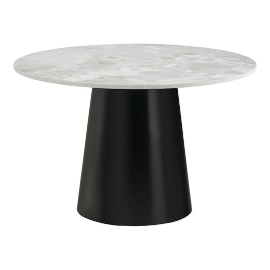  Masa de dining cu aspect marmura, gri, negru