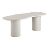 Masa de dining Maranola cu aspect ciment bej 96x200 cm