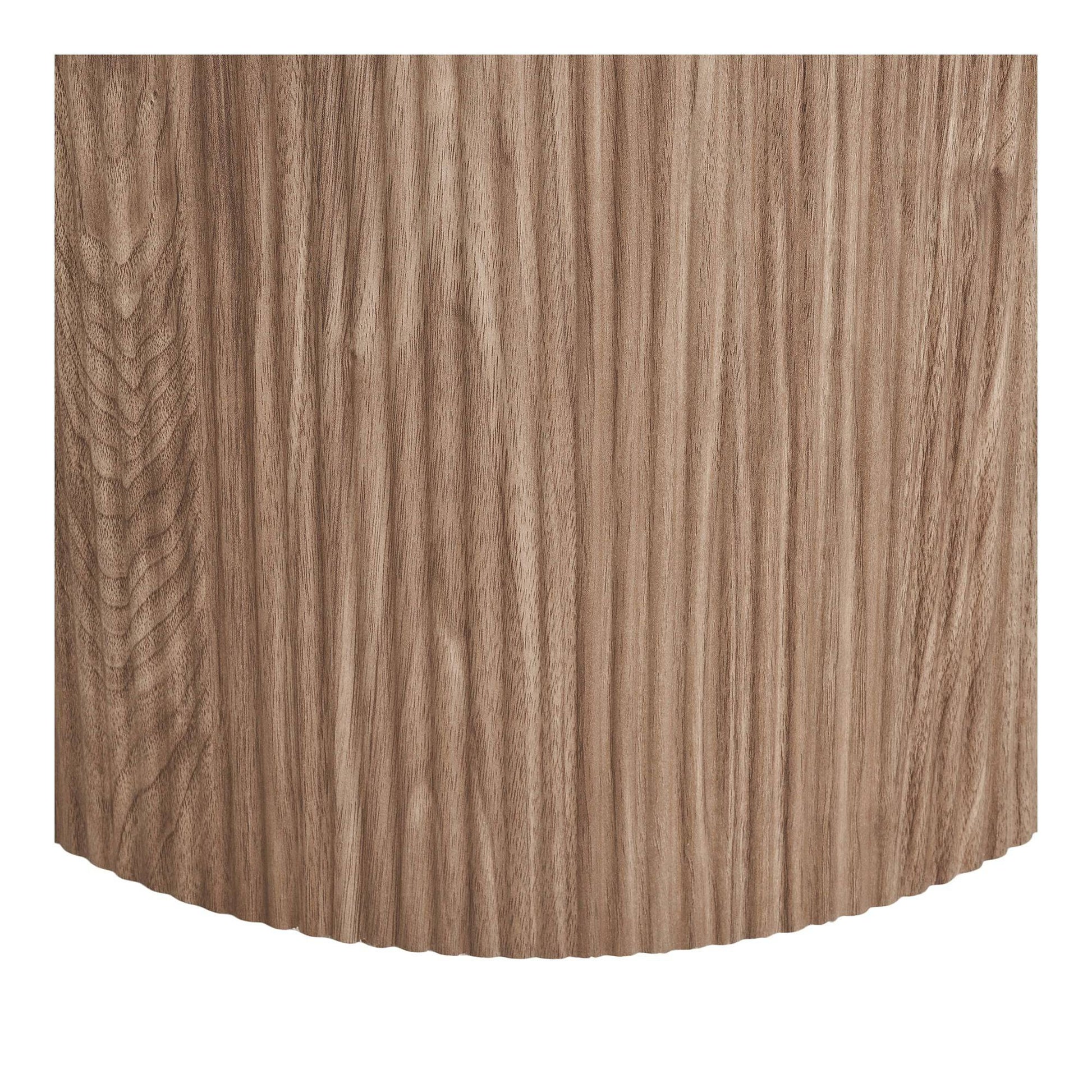 Masa de dining cu blat ceramic, alb/maro, detaliu