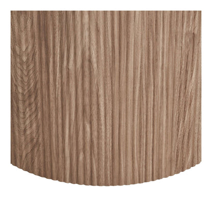 Masa de dining cu blat ceramic, alb/maro, detaliu